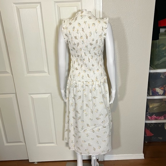 Rails Womens Floral Smocked Sleeveless Dress Floral Tie-Front Small Womens - Picture 2 of 11